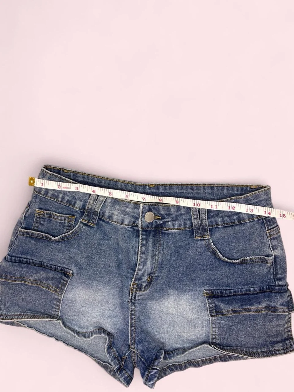 Women’s Denim Cargo Shorts - Blue